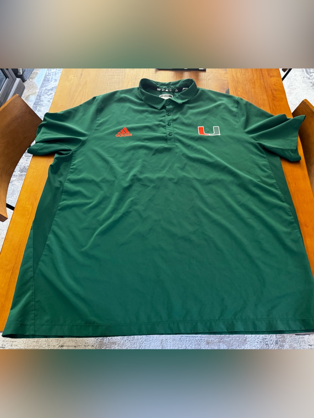 Adidas University of Miami Men’s Polo 3 XL